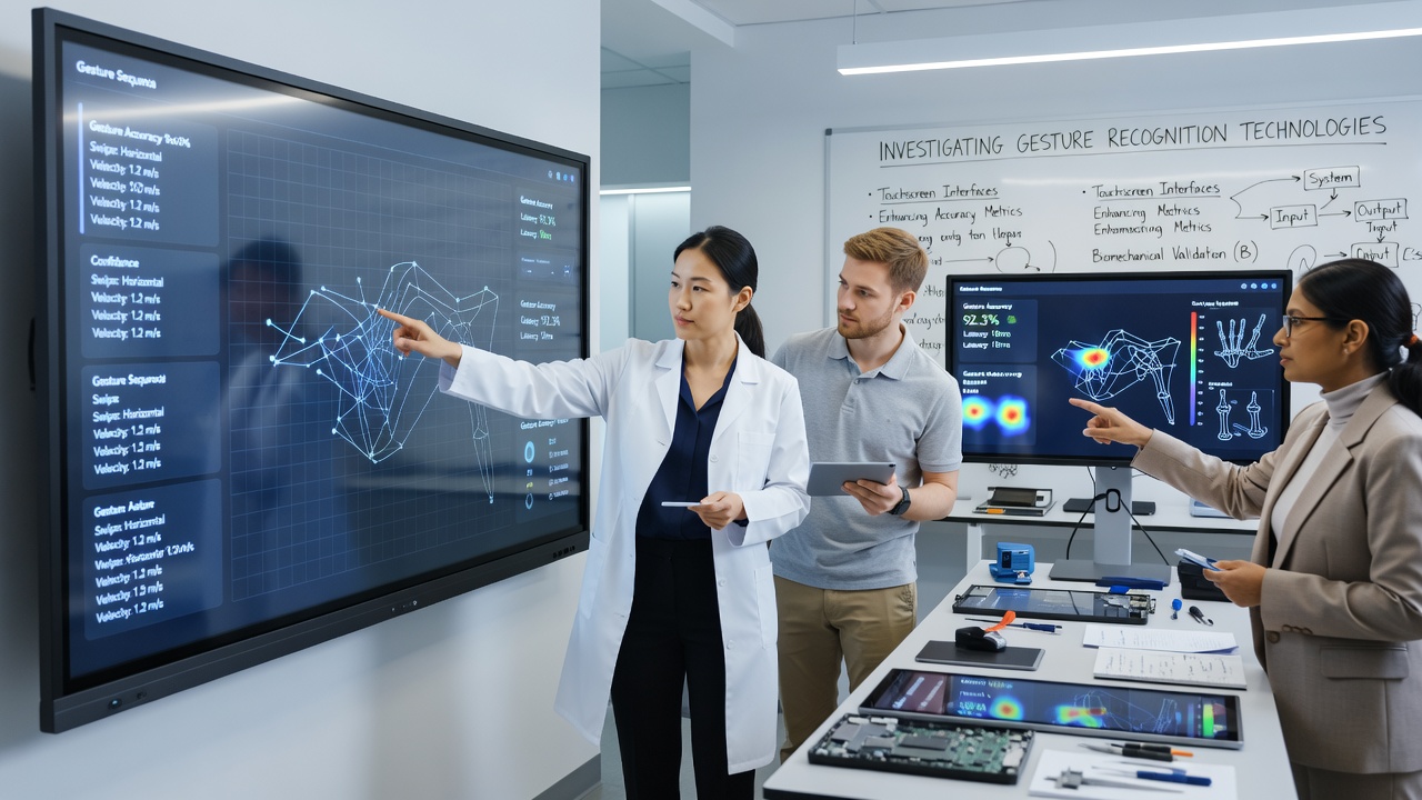 Walzensteuerung mit Gesten auf Touchscreen-Displays